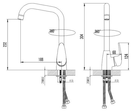 Смеситель Lemark Pramen LM3305C для кухни