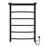 Полотенцесушитель электрический AZARIO VERONA 500/800 5 секций, с полкой, диммер справа, черный (AZ0