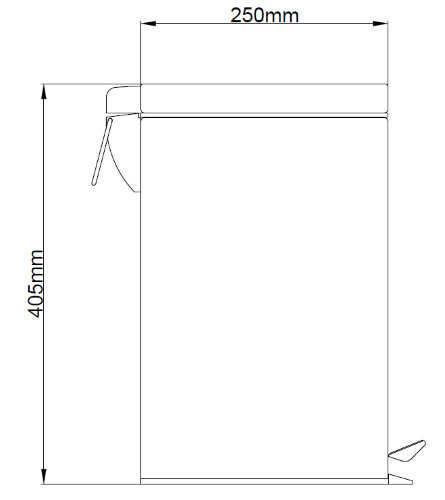 Ведро Azario , Хром (AZ-301-12L)