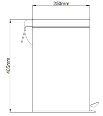 Ведро Azario , Хром (AZ-301-12L)