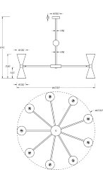 Потолочная люстра Maytoni MOD108PL-18WG