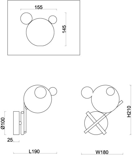 Бра Freya FR5374WL-01BS