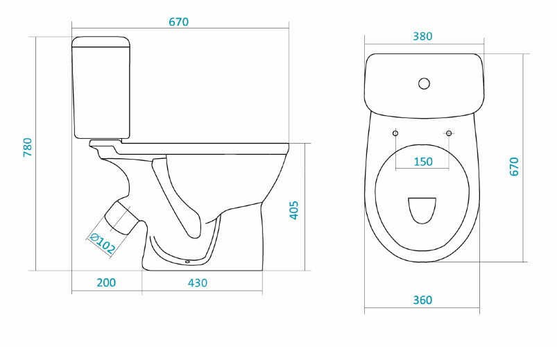 Унитаз-компакт Santek Бореаль с антивсплеском и сидением микролифт (1.WH30.2.146)