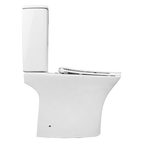 Унитаз-компакт AZARIO FRETTA ROUND 650x340x790 напольный, безободковый в комплекте с бачком и сиденьем микролифт (AZ-7121)