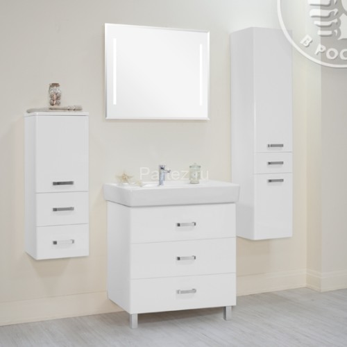 Тумба под раковину AQUATON Америна 80 М напольная, белая (1A169101AM010)