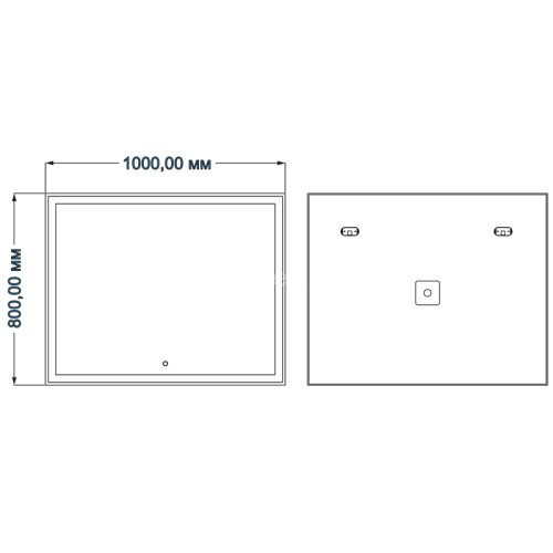 Зеркало AZARIO Minio 1000х800 влагостойкое c подсветкой и диммером (CS00071910)