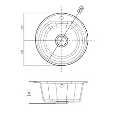 Кухонная мойка AQUATON Мида, цвет серый (1A712732MD230)