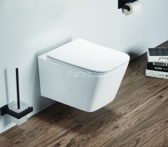 Сет AZARIO инсталляция с панелью смыва + унитаз Nova с сиденьем микролифт+клавиша-0031, хром глянцев