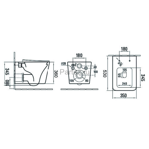 Сет AZARIO инсталляция с панелью смыва + унитаз Nova с сиденьем микролифт+клавиша-0031, хром глянцев