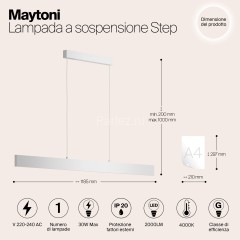 Подвесной светильник Maytoni P010PL-L30W4K
