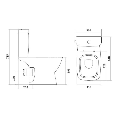Унитаз-компакт Santek Нео напольный, тонкое сиденье микролифт (1.WH30.2.470)