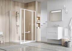 Душевая стенка Ravak Supernova PSS-90 профиль Белый стекло Transparent (94070100Z1)