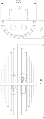 Настенный светильник Bogate's 355/2 хром