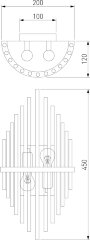 Настенный светильник Bogate's 355/2 хром