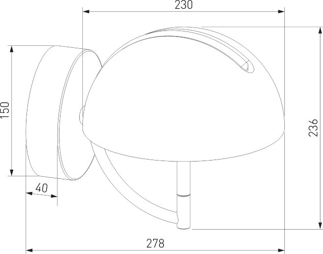 Бра Eurosvet 50083/1 LED золото