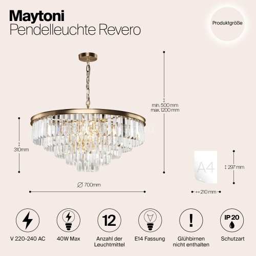 Подвесная люстра Maytoni MOD085PL-12BS