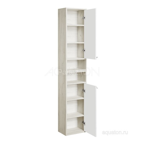 Шкаф подвесной AQUATON Флай одностворчатый, правая, дуб крафт (1A237903FAX1R)