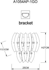 Бра Arte Lamp A1054AP-1GO