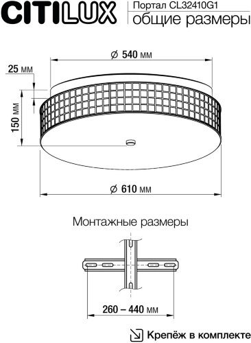 Потолочная люстра Citilux CL32410G1