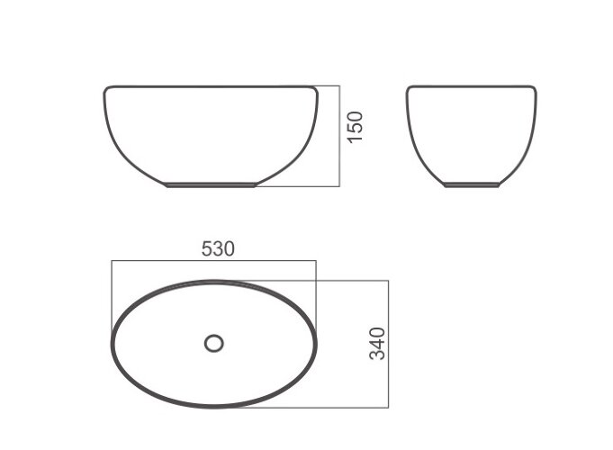Раковина Sanita Luxe Ringo Slim, белая (WB.CT/Ringo/53-N.Slim/WHT.G/S1)