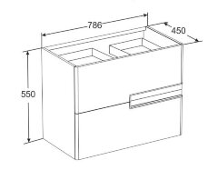 VICTORIA NORD Модуль д/раковины 800 мм, Ice Edition