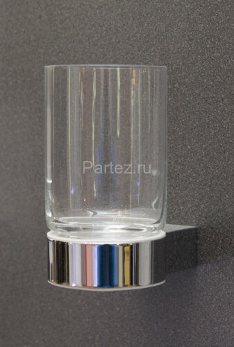 Держатель для стакана с хрустальным стаканомKeuco Plan, хром (14950019000)