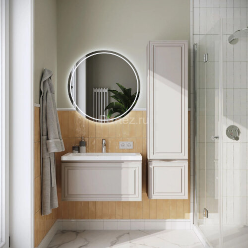 Комплект тумба Итана Verona 80 (794х379х440) подвесная, с раковиной Natella 80, керамик (CS00082168)