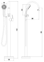 Смеситель Lemark Atlantiss LM3244C для ванны, напольный