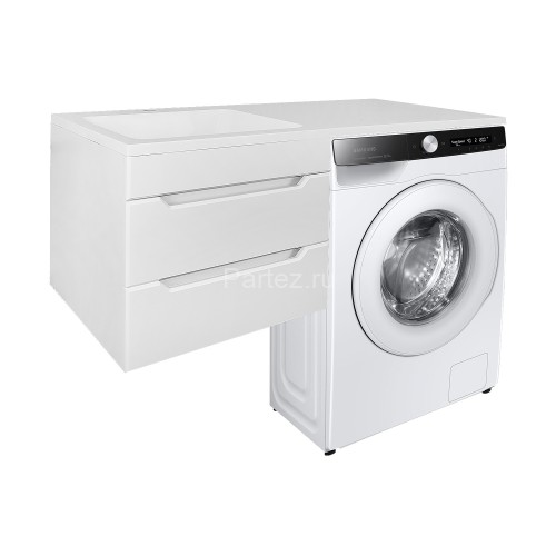 Комплект тумба Loranto Палермо 120/2 подвесная, под стиральную машинку (60), с раковиной Изабелла 12