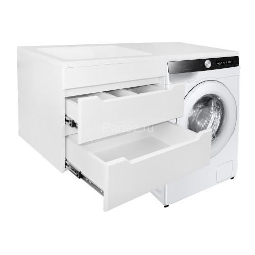 Комплект тумба Loranto Палермо 120/2 подвесная, под стиральную машинку (60), с раковиной Изабелла 12