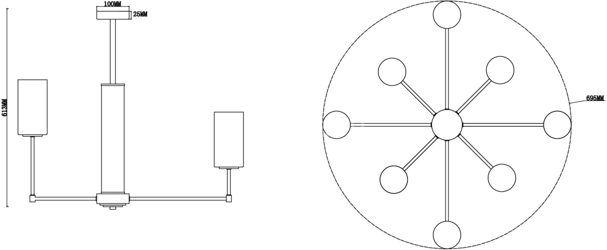 Потолочная люстра Freya FR5184PL-08BS