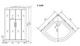 Timo Standart T-6609 Black душевая кабина (90*90*220), шт