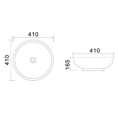 Раковина Azario 41х41х16,5, белая (AZ-4947)