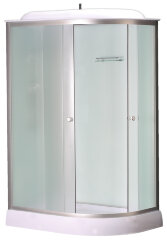 Душевая кабина LORANTO 120х80х215 с низким поддон 13 см, белое закаленное стекло 4 мм профиль хром (CS-66121L F 120)