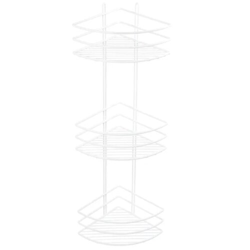 Полка корзина Fixsen трехэтажная, угловая, белая (FX-710W-3)