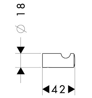 41611000 Logis Classic Крючок одинарный
