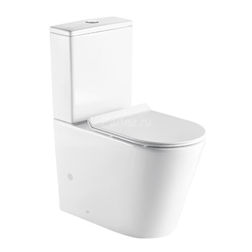 Унитаз-компакт Azario Maro 670x380x850 напольный, безободковый, с бачком и сиденьем микролифт (AZ-21