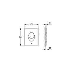 Клавиша смыва Grohe Skate Air Хром (38505000)