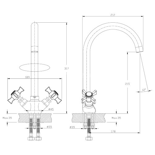 Смеситель Rossinka Z02-71 для кухни
