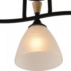 Потолочная люстра Reluce 01589-3.3-03B BK+WOOD