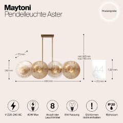 Потолочная люстра Maytoni MOD007PL-08G1