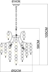 Подвесная люстра Arte Lamp A4089LM-6AB