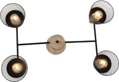 Потолочная люстра Reluce 01492-0.3-04 BK+WOOD