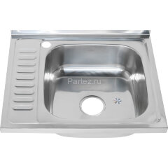 Мойка 6050 R MELANA 0,8/180 накладная прямоугольная с сифоном (178 t R *10)