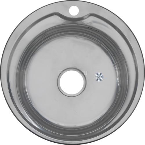 Мойка 510 MELANA 0,6/170 в ИУ врезная круглая  с сифоном (018 ti *12)