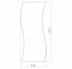Зеркало LORANTO Волна 535х1250 (00000585)