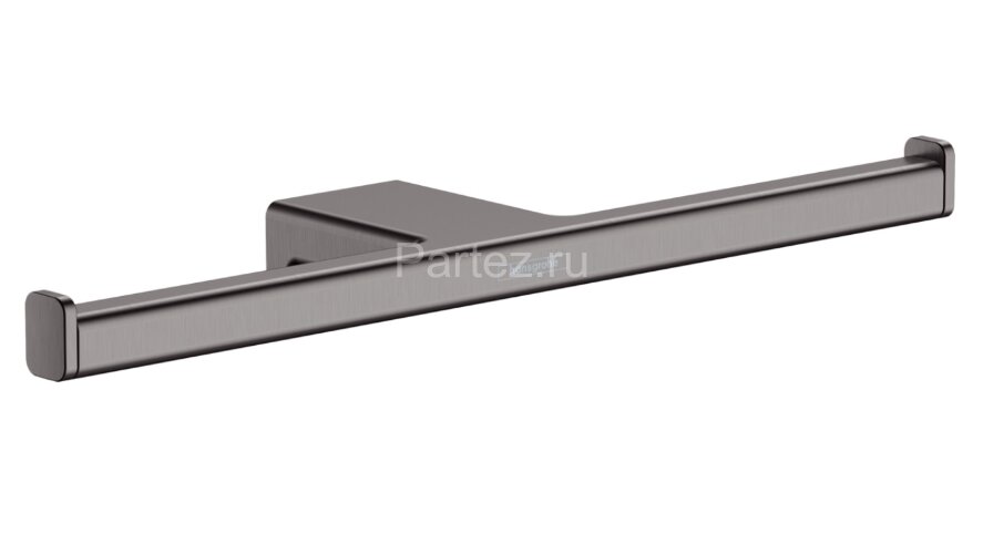 Держатель запасного рулона туалетной бумаги двойной Hansgrohe AddStoris, шлифованный чёрный хром (41