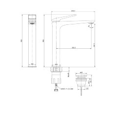 Смеситель Lemark Allegro LM5909CW для раковины, монолитный