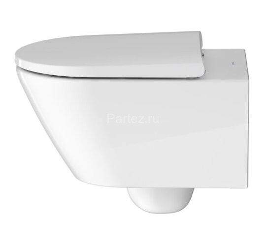 Унитаз подвесной Duravit D-Neo Rimless с креплением Durafix, сиденье микролифт, белый (45770900A1)