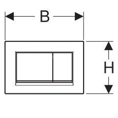 Кнопка смыва Geberit Sigma30 двойной смыв, белый/глянцевый хром